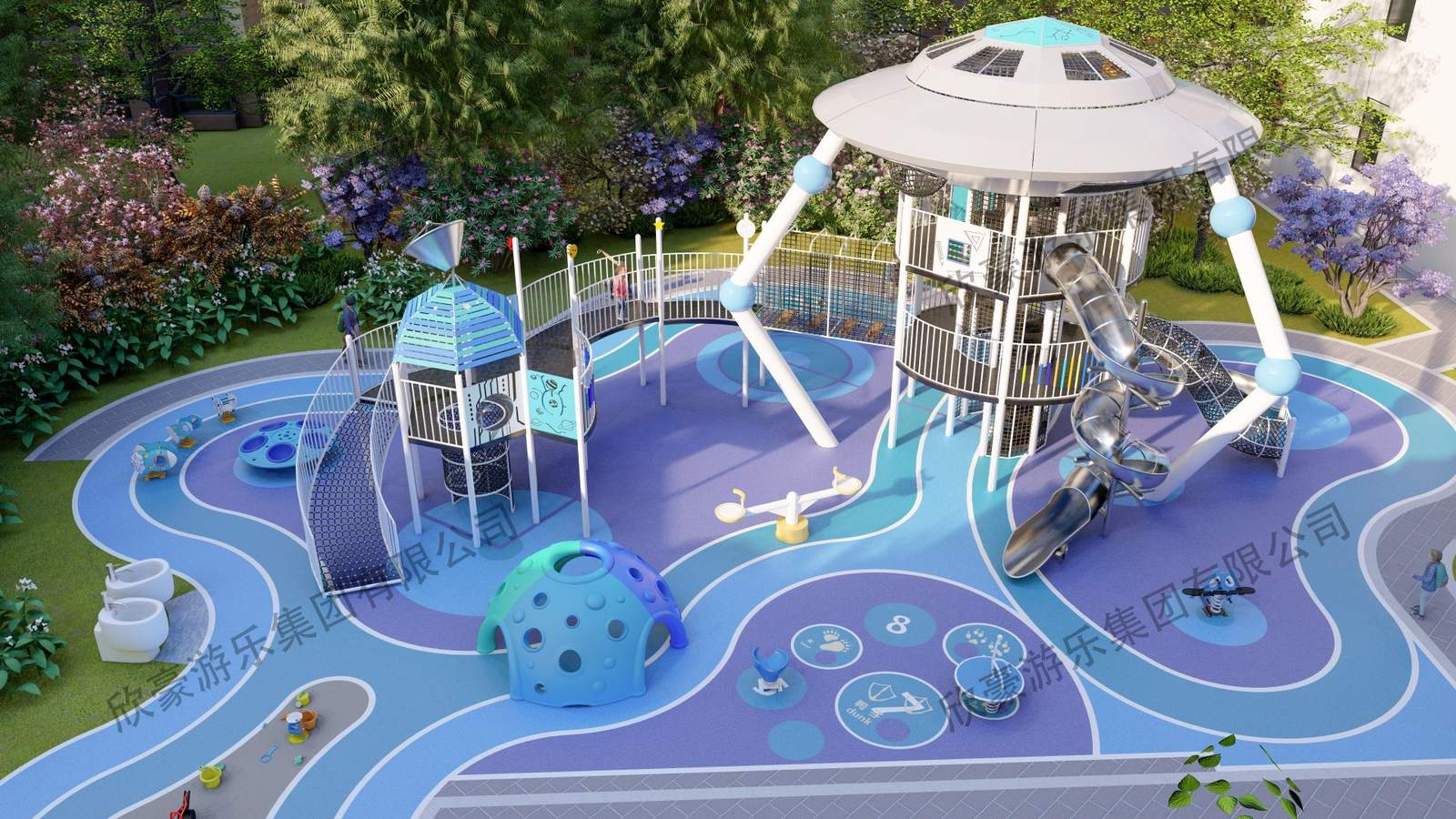 UFO 飞碟主题小区儿童乐园(造型效果图)